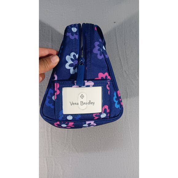 Vera Bradley Lunch Bag Tote Floral Navy Pink Blue Insulated Cooler School Work - Picture 3 of 5